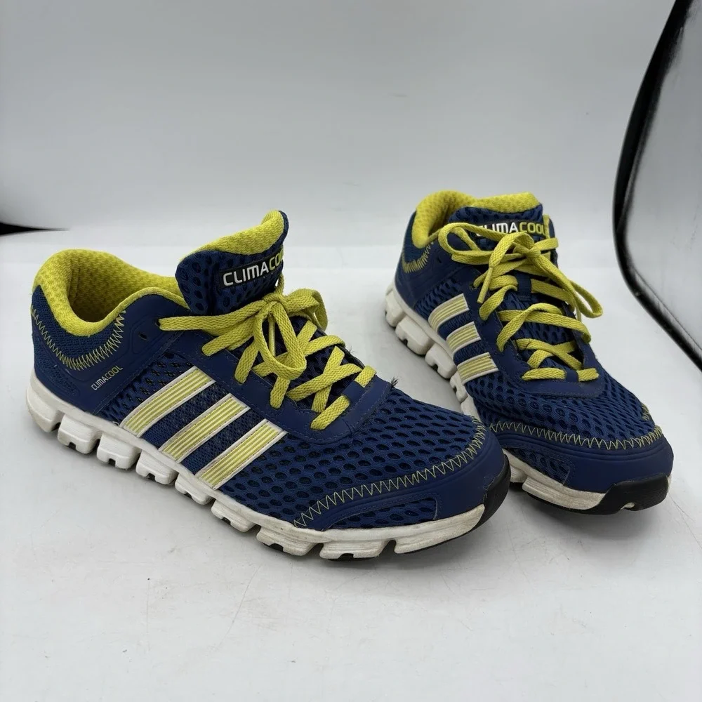 Adidas Shoes Mens Boys Size 7 Climacool Blue Yellow Run‎ Walk Sneakers